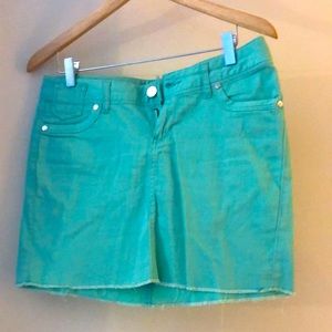 Express Mint Green Jean Skirt